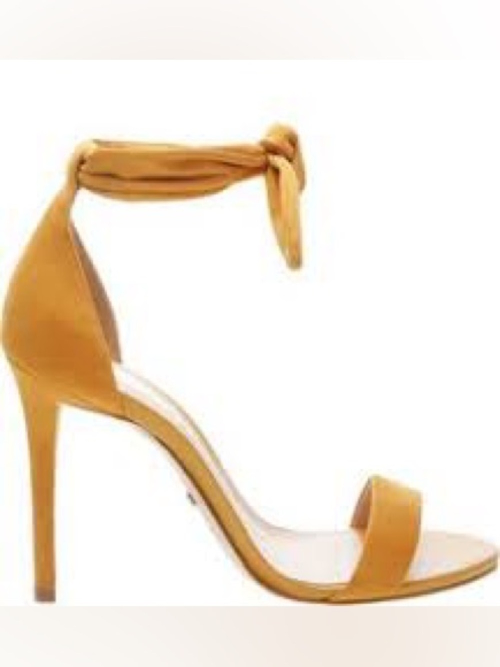 ALDO FAUX SUEDE CAMEL HEELS TIE ANKLE 8.5